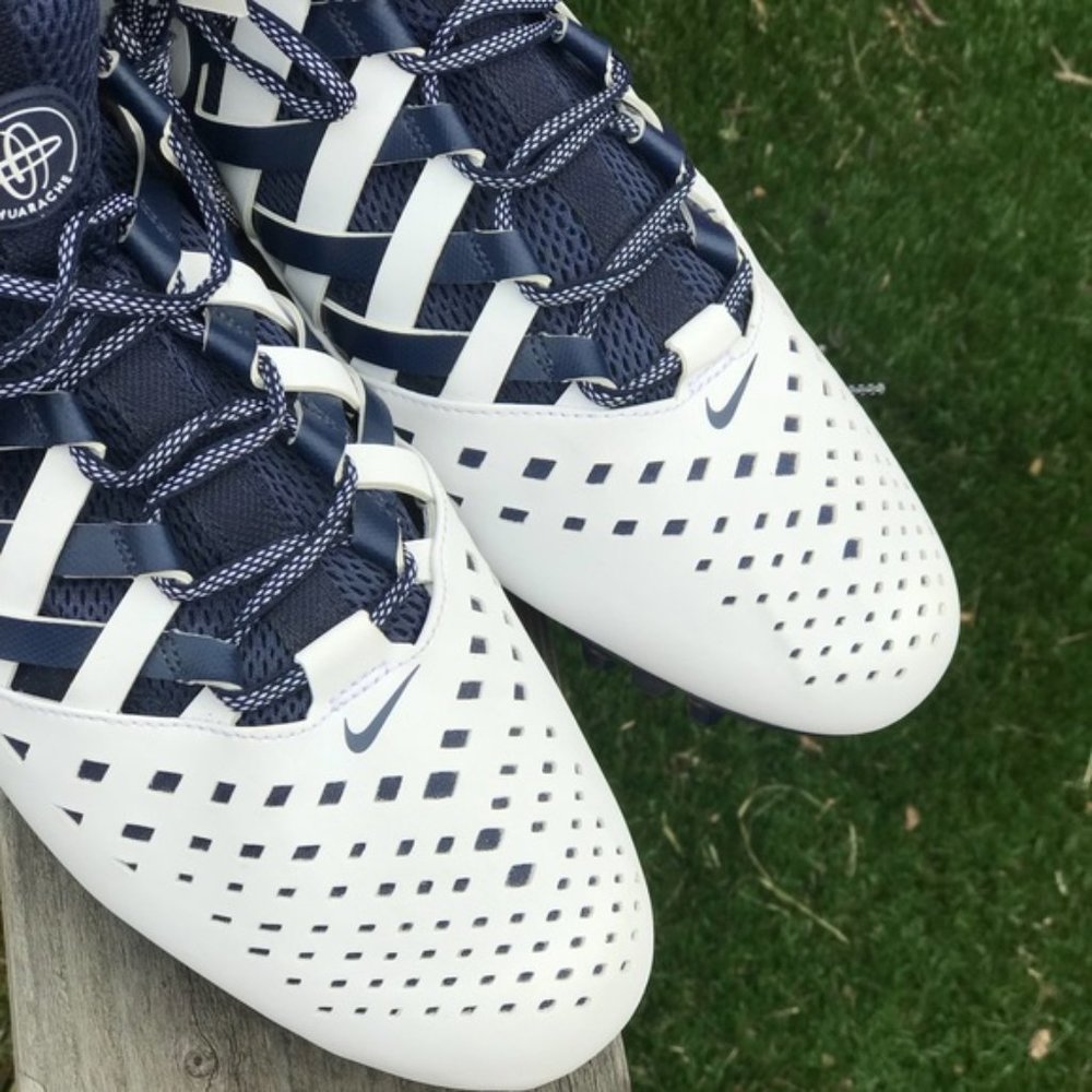 Nike Huarache V Lacrosse Cleat In Navy & White - Picture 11 of 13